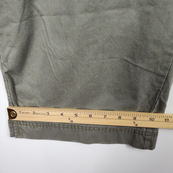 Old Navy Canvas Capri Pants Women's 14 Khaki Wide Leg "Just Below Waist" - Picture 6 of 9